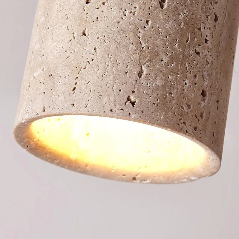 Moderne Travertine Plafondlamp met Inbouw LED Verlichting - Warm Wit voor Trappenhuis en Gangen-5