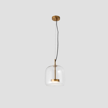 Variant image for Ambachtelijke LED Hanglamp van Metaal en Amberglas - Retro Woonkamer Lamp voor Eettafel en Slaapkamer-1
