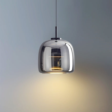 Variant image for Ambachtelijke LED Hanglamp van Metaal en Amberglas - Retro Woonkamer Lamp voor Eettafel en Slaapkamer-9