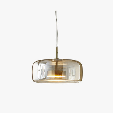 Ambachtelijke LED Hanglamp van Metaal en Amberglas - Retro Woonkamer Lamp voor Eettafel en Slaapkamer-2