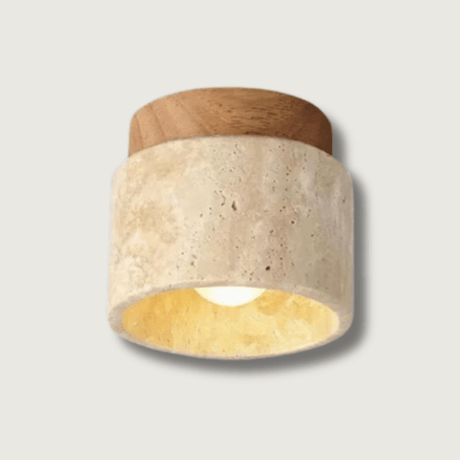 Variant image for Moderne Travertine Plafondlamp met Inbouw LED Verlichting - Warm Wit voor Trappenhuis en Gangen-1