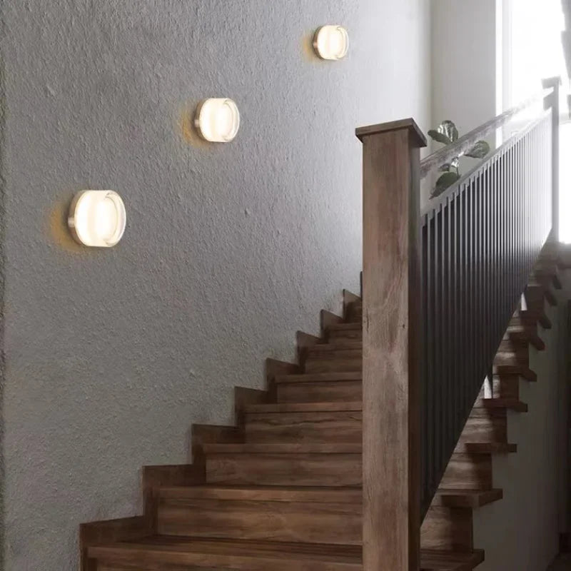 Moderne Ronde Wandlamp van Metaal en Glas - Elegante Wandlamp voor Binnen met Warm Licht en Eenvoudige Installatie-3