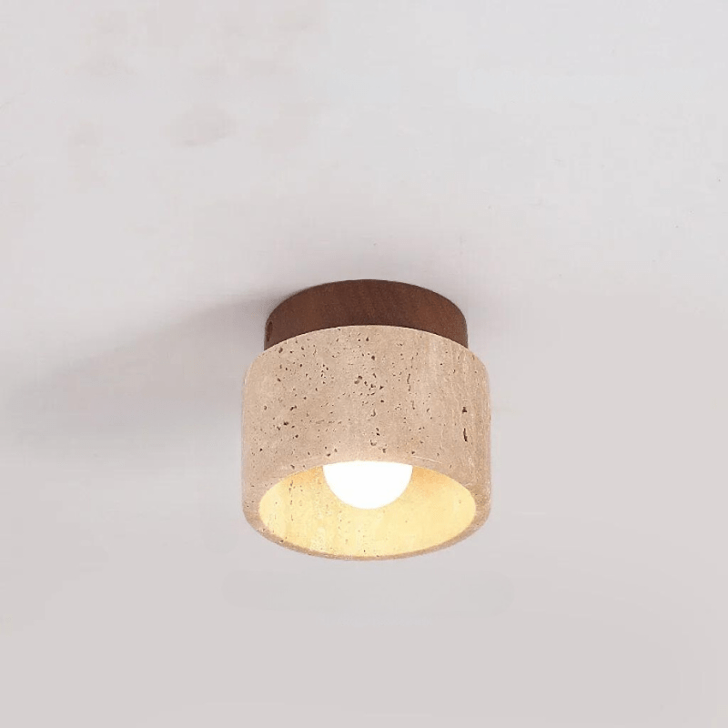 Variant image for Moderne Travertine Plafondlamp met Inbouw LED Verlichting - Warm Wit voor Trappenhuis en Gangen-5