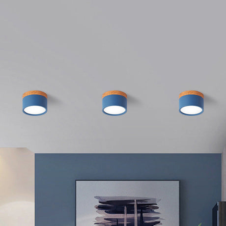 Variant image for Plafondlamp Zwart met Speels Ontwerp in Geel en Blauw - Compacte Plafonniere voor Keuken en Bar-3