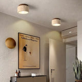 Moderne Travertine Plafondlamp met Inbouw LED Verlichting - Warm Wit voor Trappenhuis en Gangen-2